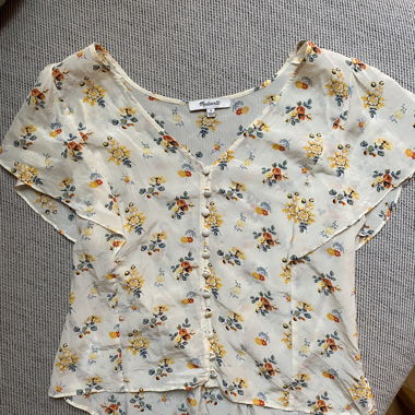 Blusa di seta floreale