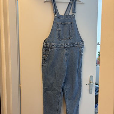 Salopette in jeans blu