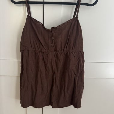 Top Babydoll Marrone Stradivarius