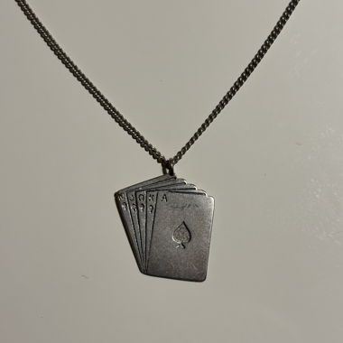 Card Necklace Silver