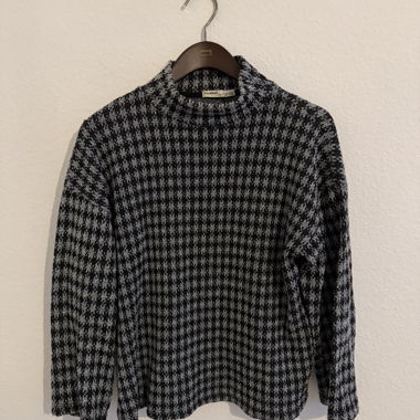 Maglione nero-grigio pied-de-poule