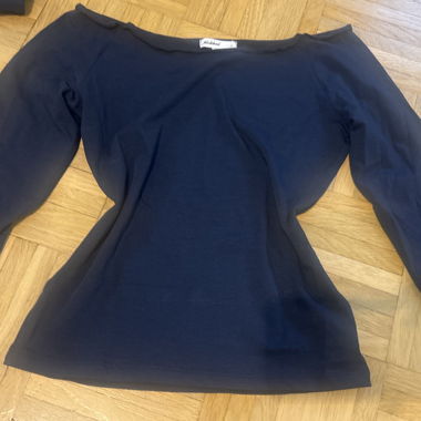 Navyblauer Longsleeve Off-Shoulder-Top