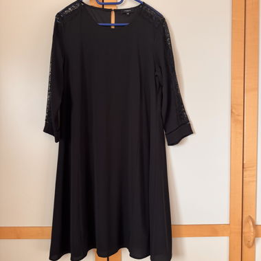 Black chiffon lace dress size 40