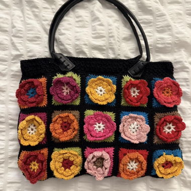 Boho-Crochet-Blumenbag
