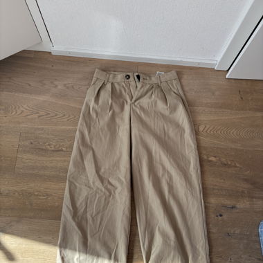 beige Stoffhose
