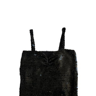 Schwarzes Pailletten Top