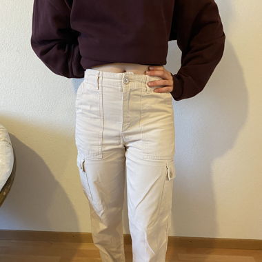 Pantalon cargo beige