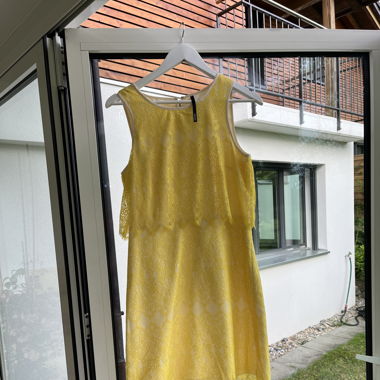 Yellow lace dress