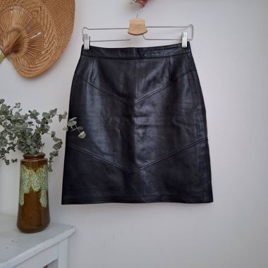 Vintage leather skirt