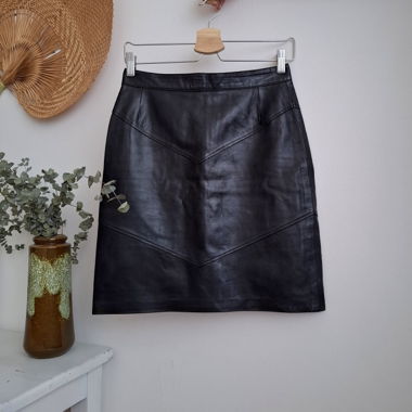 Jupe en cuir vintage
