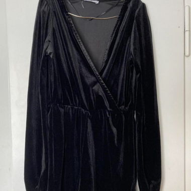 Black velvet dress