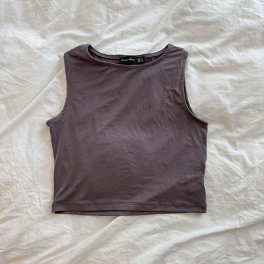 Crop top viola-grigio