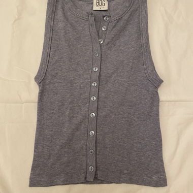 Top bleu à boutons URBAN OUTFITTERS 