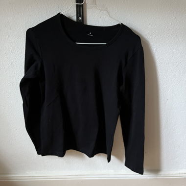 Schwarzes Langarmshirt S