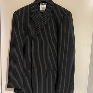 Costume rayé noir taille 50