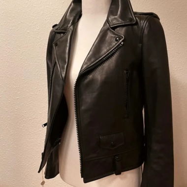 Giacca in pelle Saint Laurent biker jacket L01