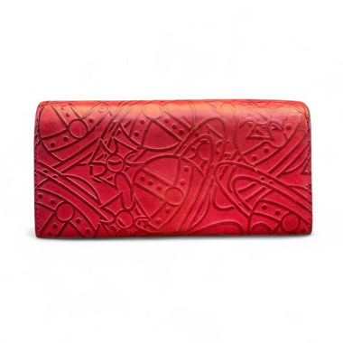 Vivienne Westwood Long Red Monogram Wallet 