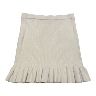 Sandro White Knit Skirt Gr. 38 Off-White Mini Skirt
