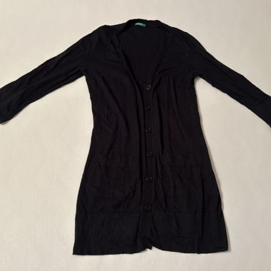 Cardigan noir long