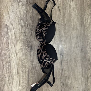 Printed Black Bra