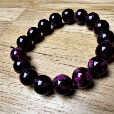 Dunkelroter Jaspis Natursteinperlen Armband