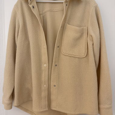 Giacca oversize Teddy beige
