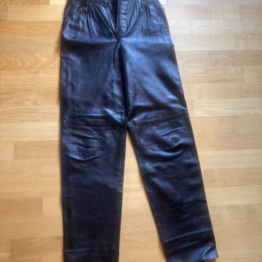 Pantaloni in pelle vintage Spengler neri