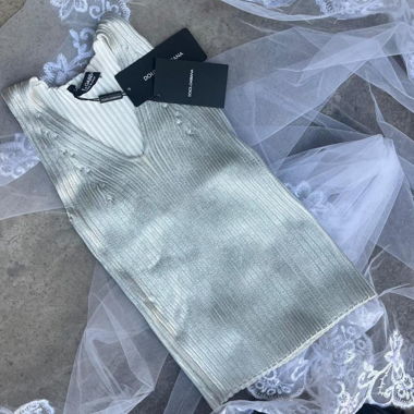 top costine argento Dolce & Gabbana deadstock