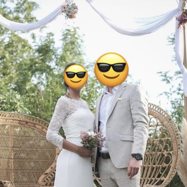 Jupe mariée couleur ivoire tissu effet mousseline