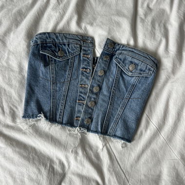 Top Corsetto in Jeans