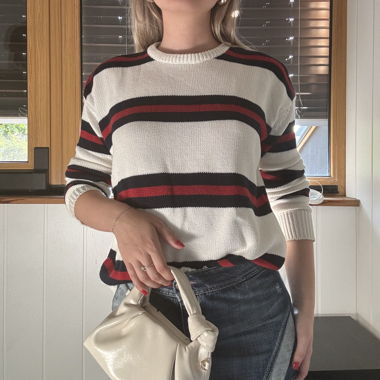 Strickpulli gestreift 