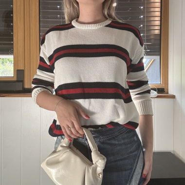 Strickpulli gestreift 