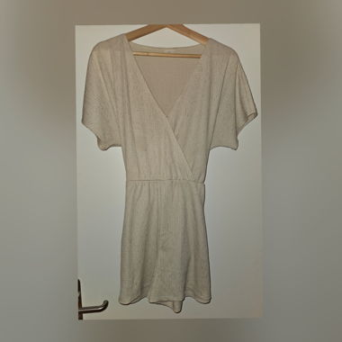 Jumpesuit beige-goldig mit Gurt