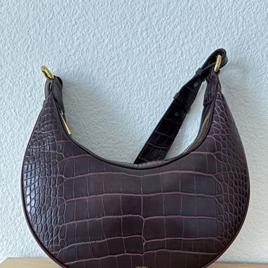 JW Pei Carly Saddle Bag – Brown Croc