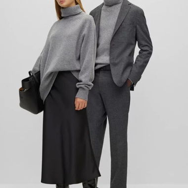 BOSS ALL-GENDER PULLOVER IN LANA VERGINE