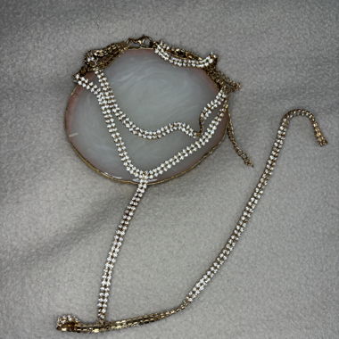 Sparkly golden necklace