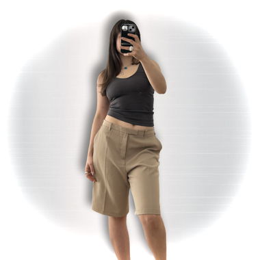 Short vintage beige
