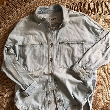 Zara Jeans Jacke Oversized Loose Fit