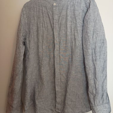 Camicia in lino grigio