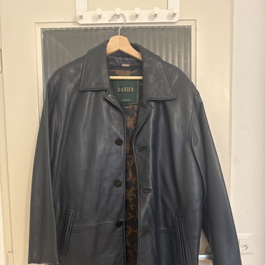 Veste en cuir Oversized vintage