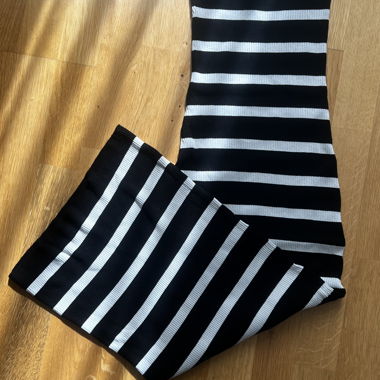 Black-and-white striped dress