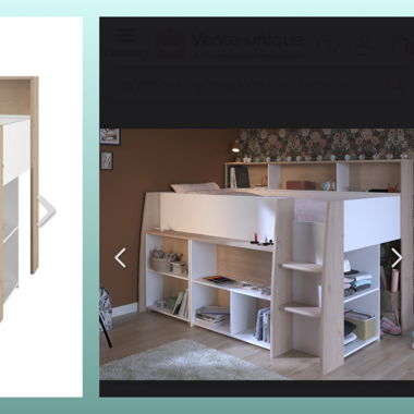 Kids High Bed with Storage