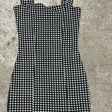 Small Black and White Checkered Dress