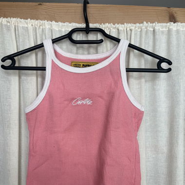 Pinkes Tanktop mit weiss