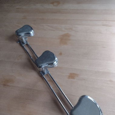 Chrome coat rack, wall mounted, Super Retro