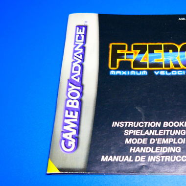 Notice F-Zero : Maximum Velocity - GBA / R11511
