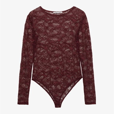 Body in pizzo bordeaux