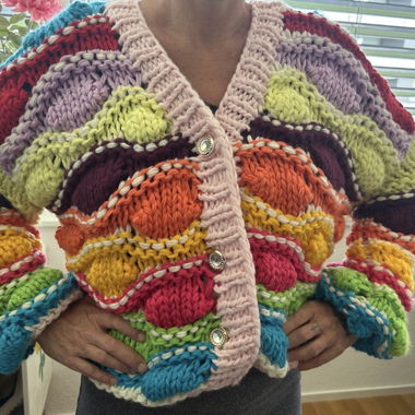 Strickjacke Farbig