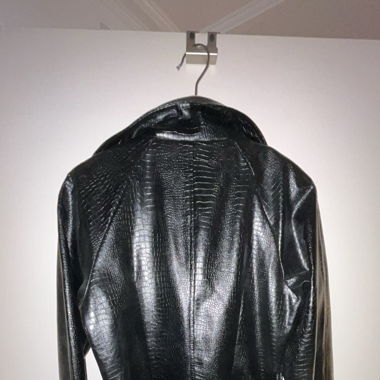 Fake Leder Mantel mit Krokodil muster