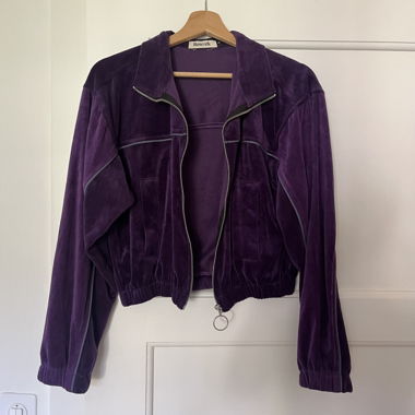 Purple velvet jacket Rework
